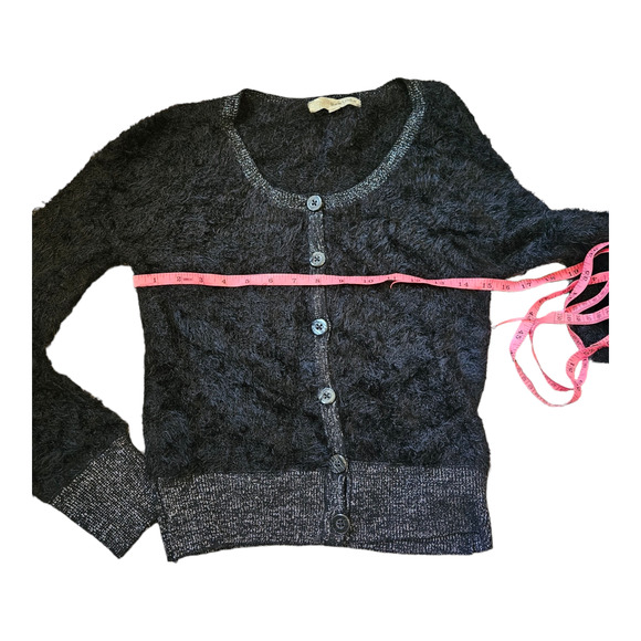 Rewind Medium Black Long Sleeve Button Up Cardigan - Picture 7 of 9